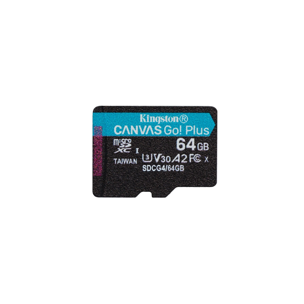 Produktbild för Kingston Canvas Go! Plus - flash-minneskort - 64 GB - mikroSDXC UHS-I