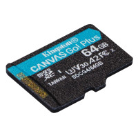 Produktbild för Kingston Canvas Go! Plus - flash-minneskort - 64 GB - mikroSDXC UHS-I