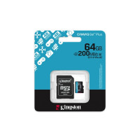 Produktbild för Kingston Canvas Go! Plus - flash-minneskort - 64 GB - mikroSDXC UHS-I