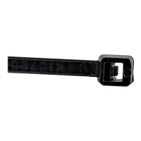 Produktbild för StarTech.com 15cm kabelkopplingar - 3mm bred, 39mm buntdiameter, 18kg draghållfasthet, självlåsande spärrband för nylon med böjd spets, 94 V-2/UL listad, 1000-pack - svart - kabelsamlare - TAA-kompatibel