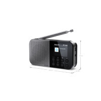 Produktbild för Sharp DR-P520, Personal, Digital, DAB, DAB+, FM, AAC, 5,08 (Öppnad)