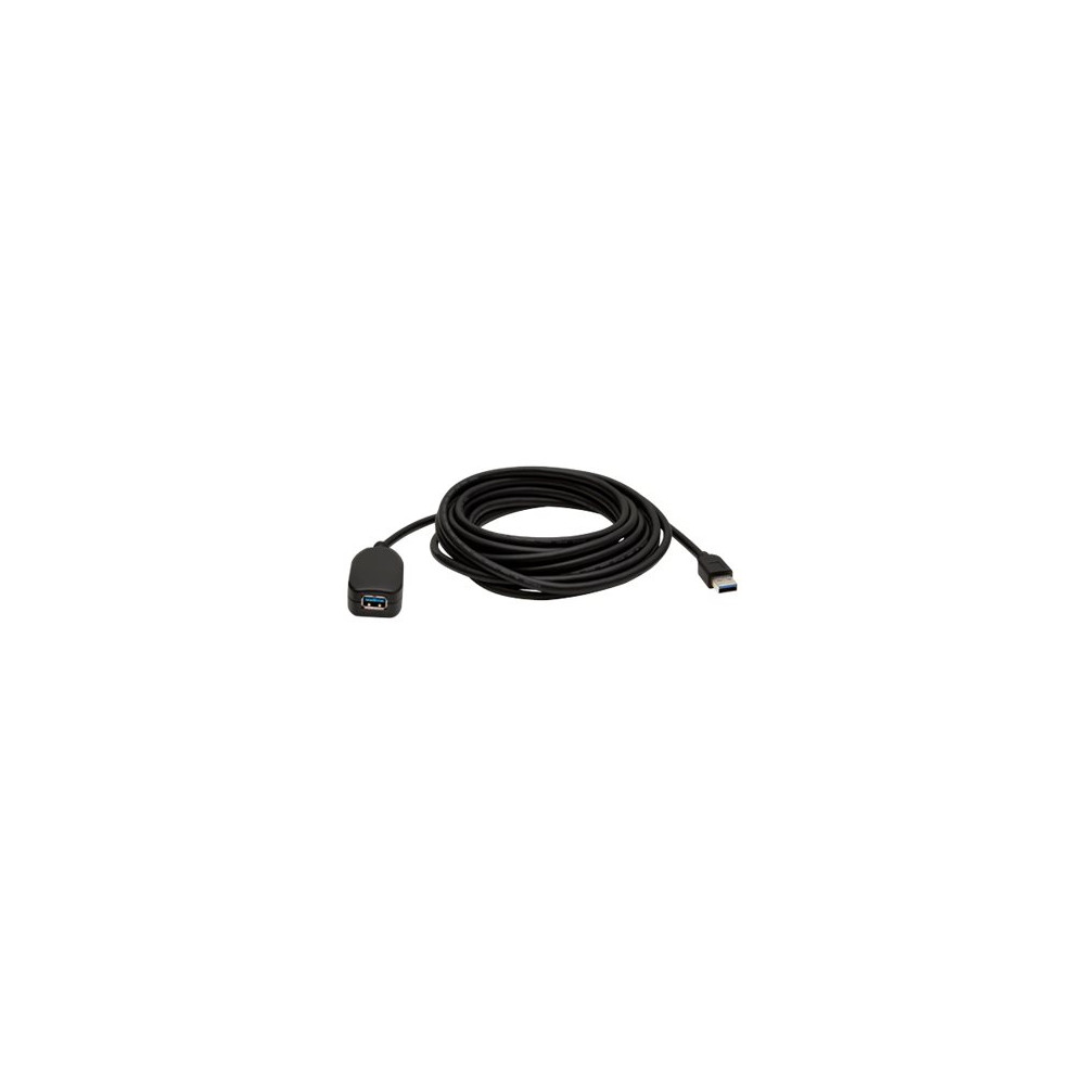 Produktbild för Manhattan USB-A to USB-A Extension Cable, 5m, Male to Female, Active, 5 Gbps (USB 3.2 Gen1 aka USB 3.0), Built In Repeater, SuperSpeed USB, Black, Three Year Warranty, Blister - USB-förlängningskabel - USB typ A till USB typ A - 5 m