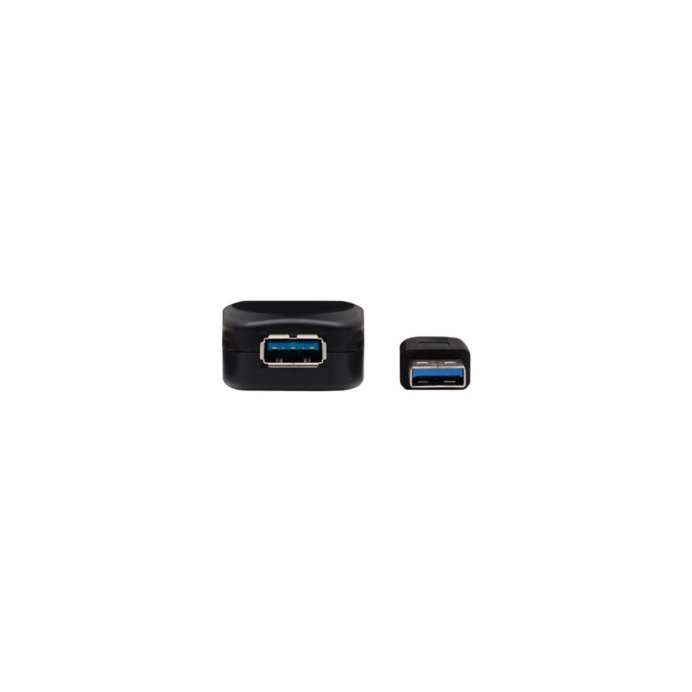 Produktbild för Manhattan USB-A to USB-A Extension Cable, 5m, Male to Female, Active, 5 Gbps (USB 3.2 Gen1 aka USB 3.0), Built In Repeater, SuperSpeed USB, Black, Three Year Warranty, Blister - USB-förlängningskabel - USB typ A till USB typ A - 5 m