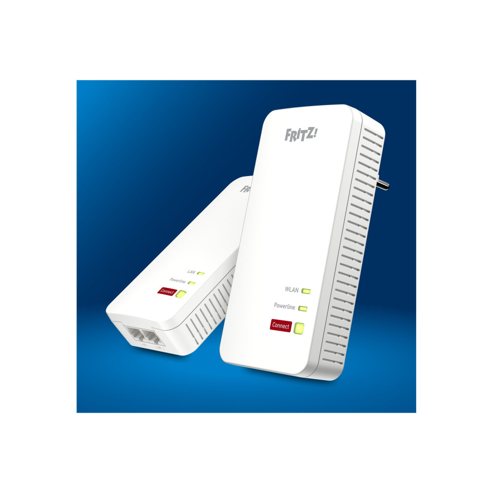 Produktbild för FRITZ!Powerline 1240 AX - Wi-Fi Set - PowerLine adaptersats - Wi-Fi 6 - vägginsticksbar