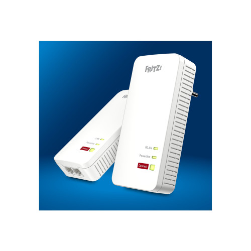 AVM Computersysteme Vertriebs FRITZ!Powerline 1240 AX - Wi-Fi Set - PowerLine adaptersats - Wi-Fi 6 - vägginsticksbar