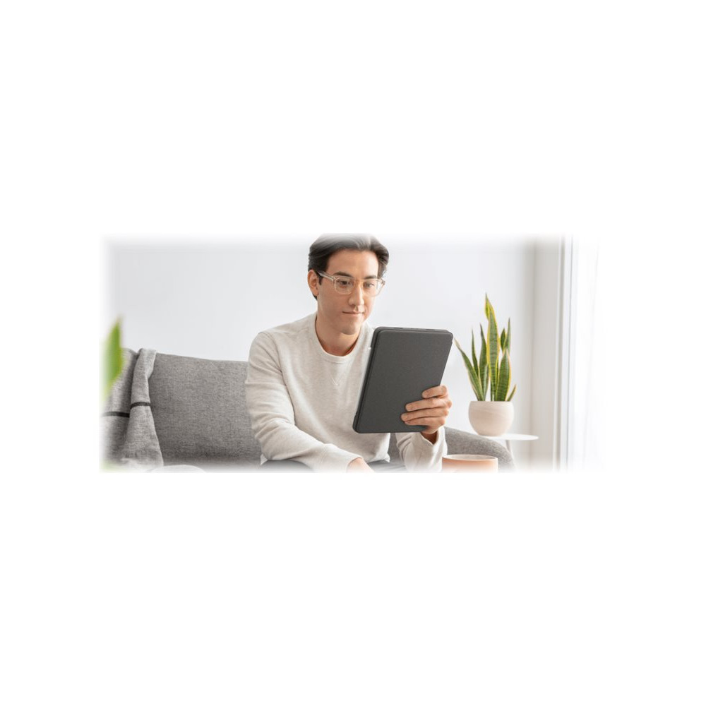 Produktbild för Logitech Combo Touch - tangentbord och foliefodral - med pekdyna - QWERTY - hela norden - oxford-grå Inmatningsenhet