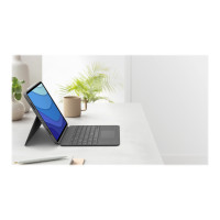 Produktbild för Logitech Combo Touch - tangentbord och foliefodral - med pekdyna - QWERTY - hela norden - oxford-grå Inmatningsenhet