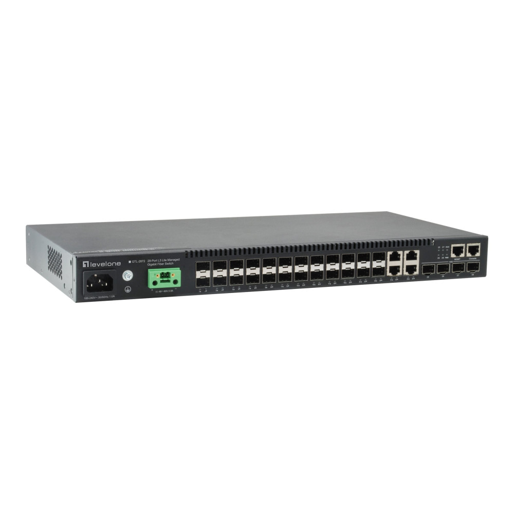Produktbild för LevelOne KILBY GTL-2872 - switch - 28 portar - Administrerad - rackmonterbar