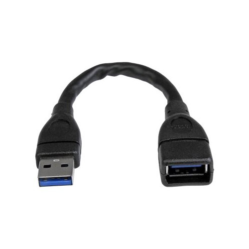 StarTech.com StarTech.com USB 3.0 A-till-A förlängningskabel – 15 cm, svart - USB-förlängningskabel - USB typ A till USB typ A - 15.2 cm