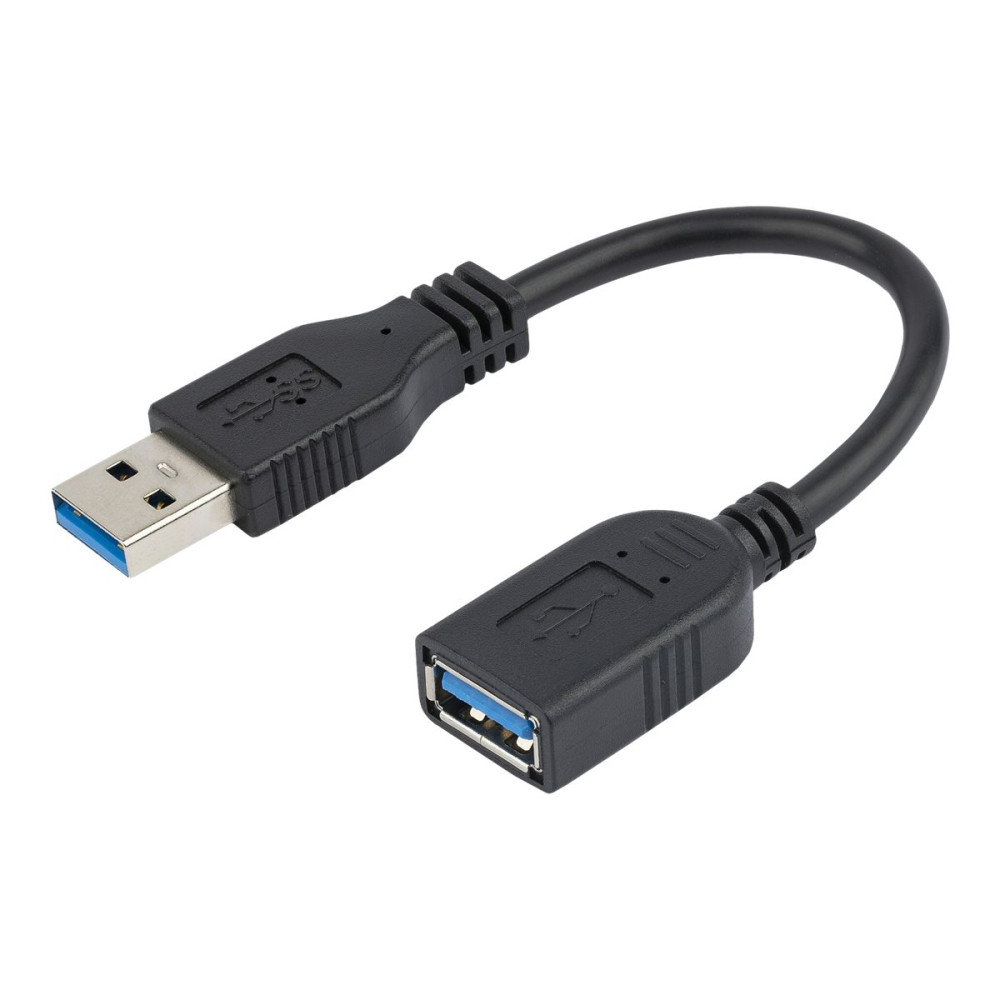 Produktbild för StarTech.com USB 3.0 A-till-A förlängningskabel – 15 cm, svart - USB-förlängningskabel - USB typ A till USB typ A - 15.2 cm