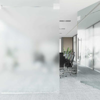 Produktbild för Självhäftande Fönsterfilm Frostad grå 45 x 2000 cm PVC