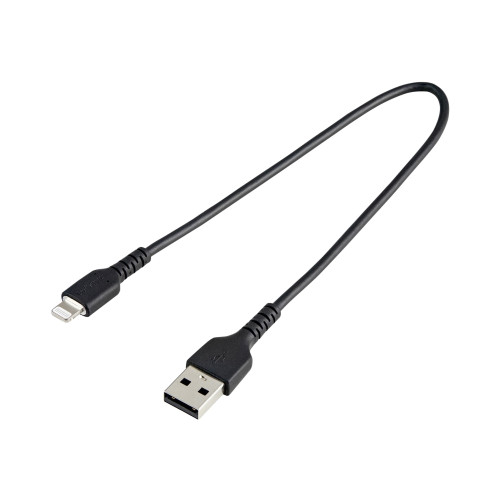 StarTech.com Startech 30cm tålig, svart USB-A till Blixtkabel