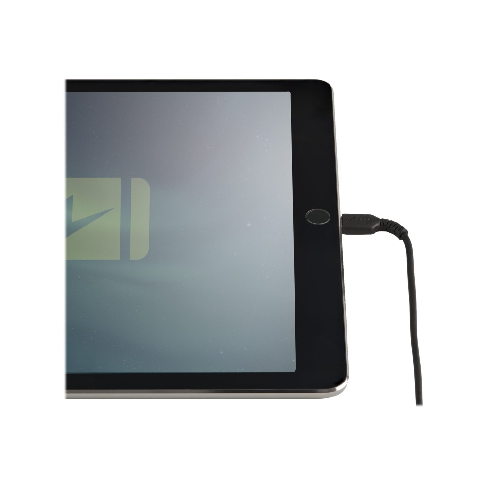 Produktbild för Startech 30cm tålig, svart USB-A till Blixtkabel