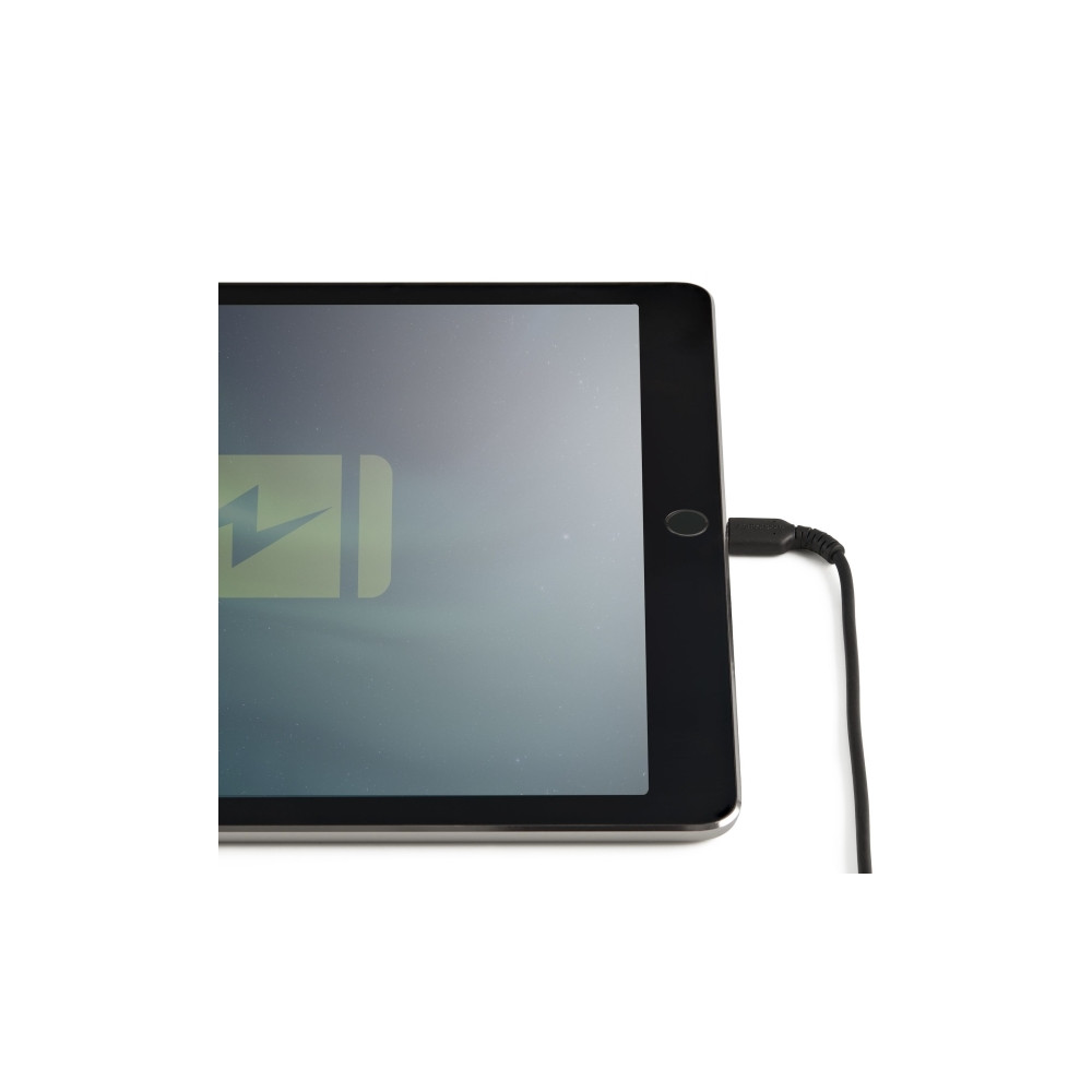 Produktbild för Startech 30cm tålig, svart USB-A till Blixtkabel