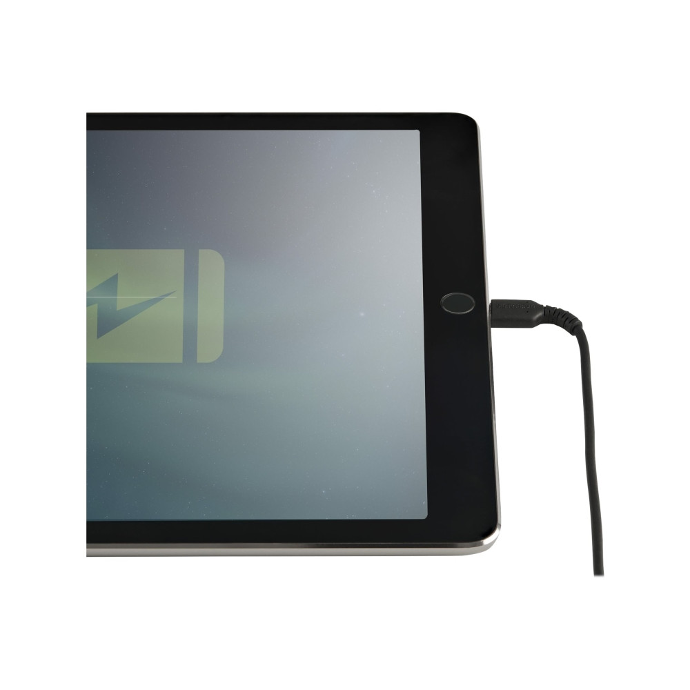 Produktbild för Startech 30cm tålig, svart USB-A till Blixtkabel