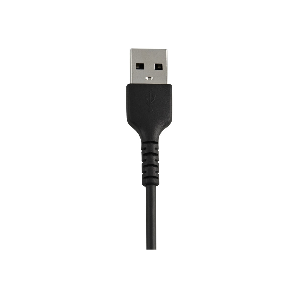 Produktbild för Startech 30cm tålig, svart USB-A till Blixtkabel