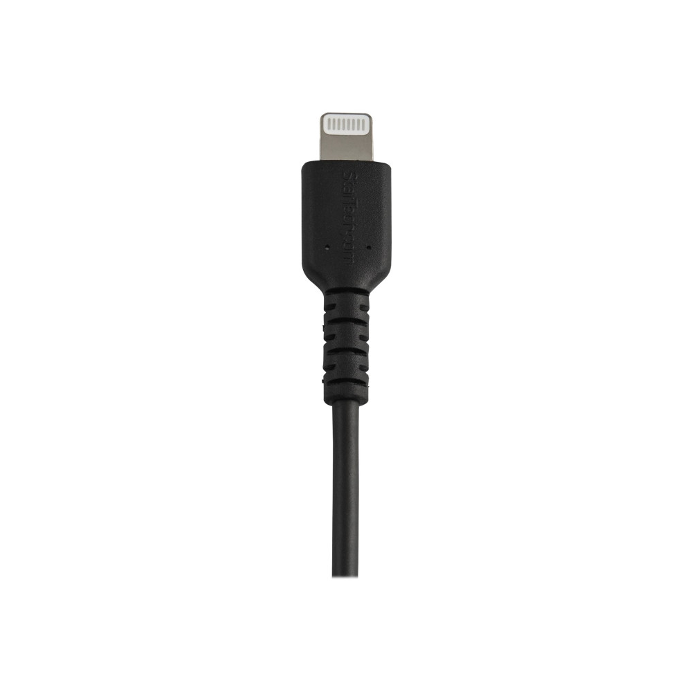 Produktbild för Startech 30cm tålig, svart USB-A till Blixtkabel