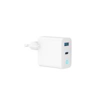 Produktbild för GEMBIRD GEMBIRD GaN 2-portars USB-snabbladdare 65W USB typ C...