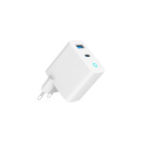 Produktbild för GEMBIRD GEMBIRD GaN 2-portars USB-snabbladdare 65W USB typ C...