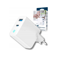 Produktbild för GEMBIRD GEMBIRD GaN 2-portars USB-snabbladdare 65W USB typ C...