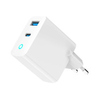 Produktbild för GEMBIRD GEMBIRD GaN 2-portars USB-snabbladdare 65W USB typ C...