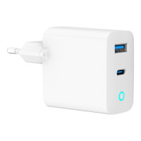 Produktbild för GEMBIRD GEMBIRD GaN 2-portars USB-snabbladdare 65W USB typ C...