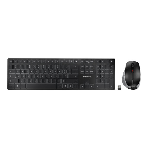 CHERRY CHERRY DW 9500 SLIM - sats med tangentbord och mus - AZERTY - belgisk - grå, svart Inmatningsenhet