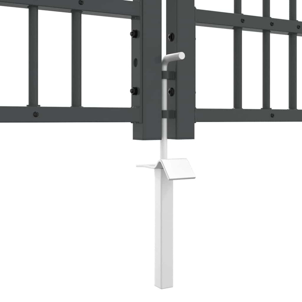 Produktbild för Grind med spetstopp KAMPEN 305 x 100 cm Stål Grå Låsbar