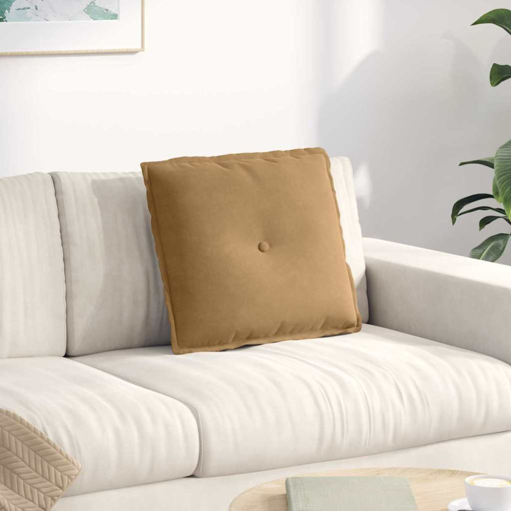 Produktbild för Ryggkudde Brun 50 x 45 cm Kordread tyg