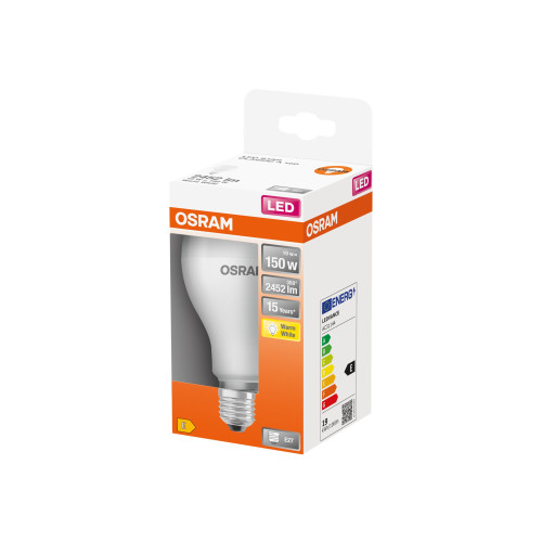 OSRAM OSRAM LED STAR - LED-glödlampa - form: A68 - glaserad finish - E27 - 19 W - varmt vitt ljus - 2700 K