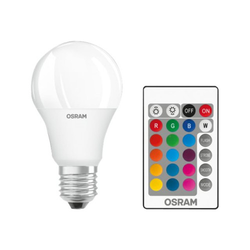 OSRAM OSRAM STAR+ CLASSIC A - LED-glödlampa - form: A60 - glaserad finish - E27 - 9 W - RGB/varmt vitt ljus - 2700 K