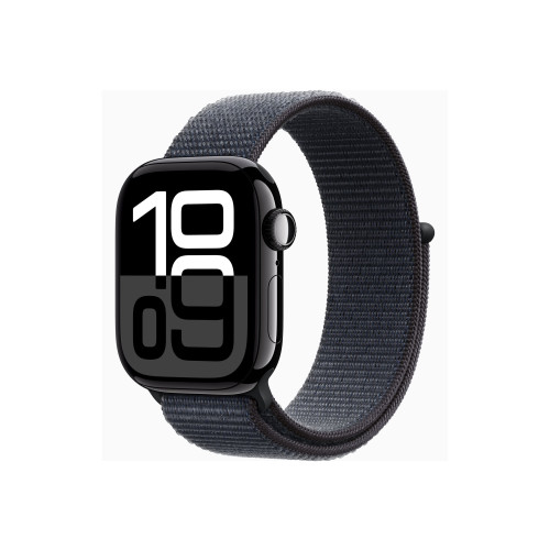 Apple Apple Watch Series 10 (GPS) - jet black aluminium - smart klocka med sportögla - bläck - 64 GB