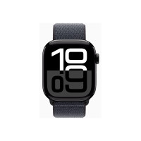 Produktbild för Apple Watch Series 10 (GPS) - jet black aluminium - smart klocka med sportögla - bläck - 64 GB