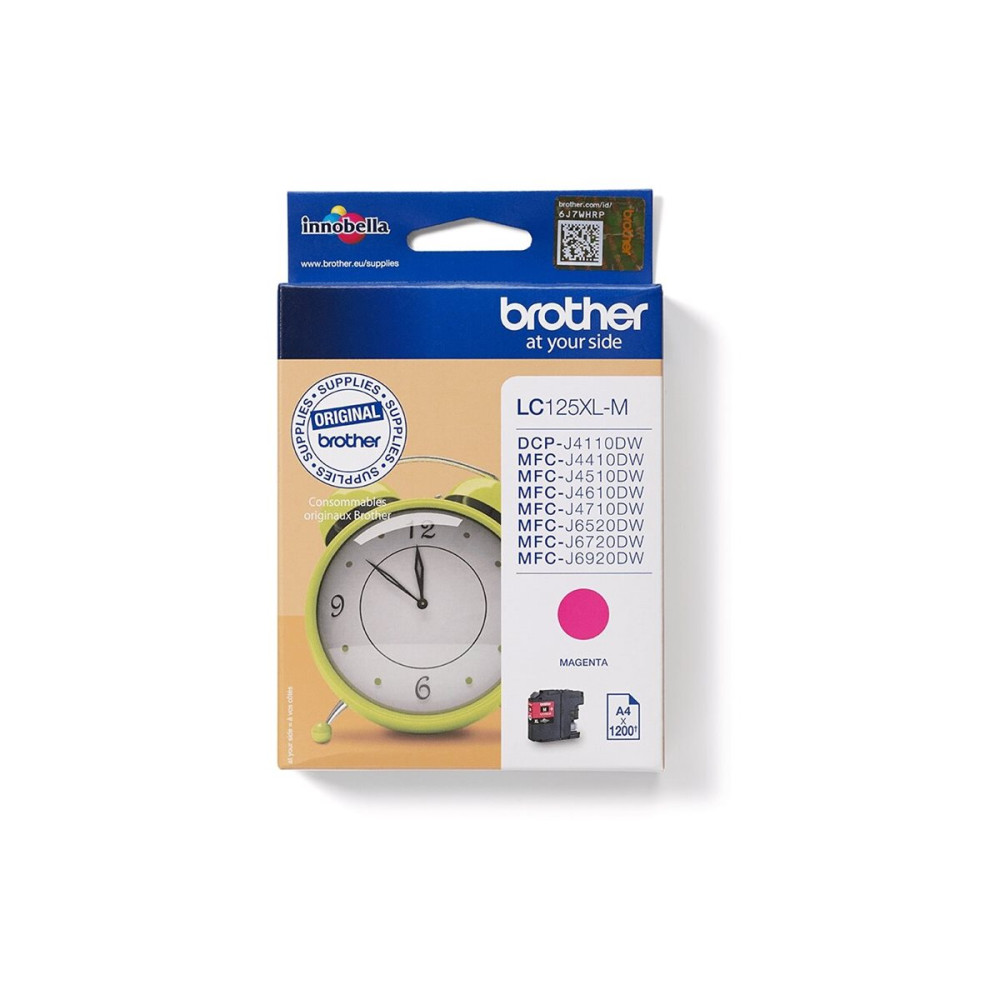 Produktbild för Brother LC125XLM - superlång livslängd - magenta - original - bläckpatron