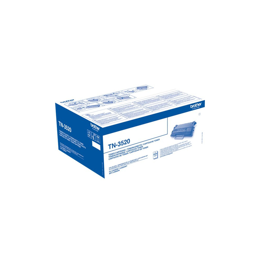 Produktbild för Brother TN3520 - svart - original - tonerkassett