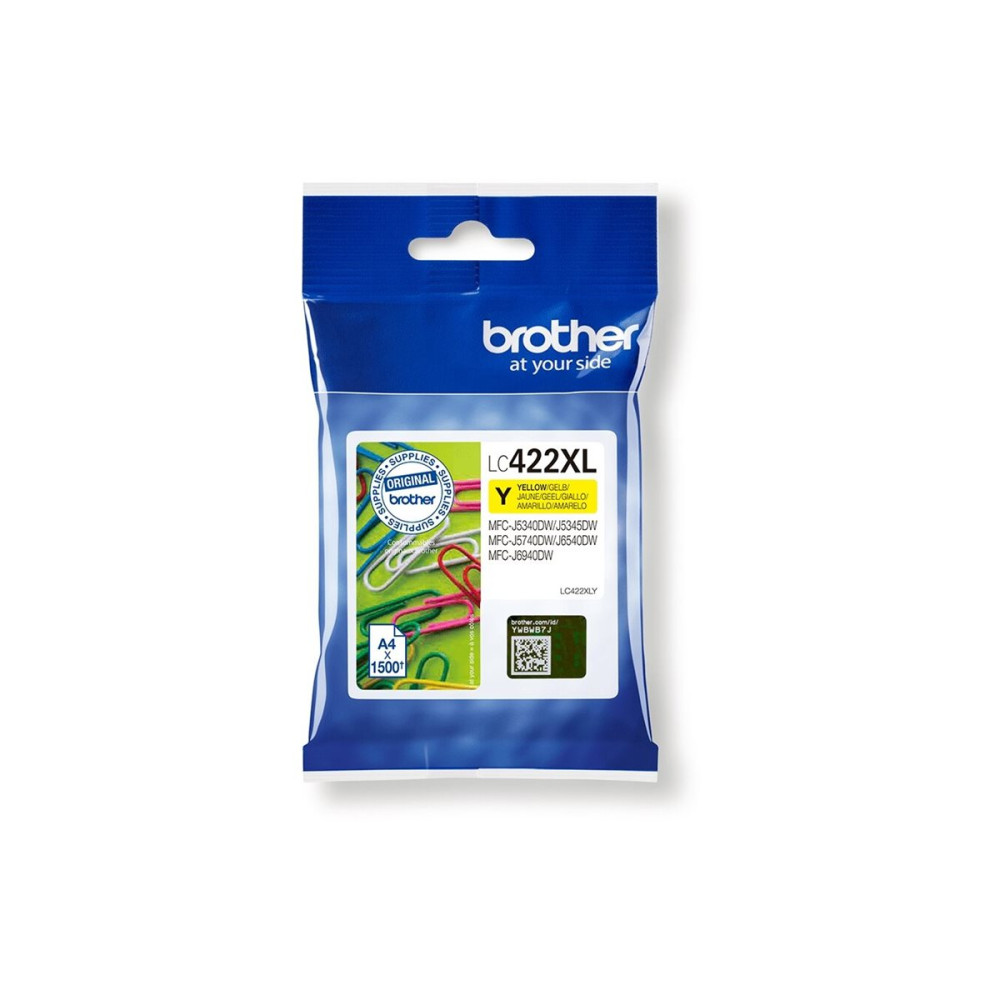 Produktbild för Brother LC422XLY - Lång livslängd - gul - original - bläckpatron