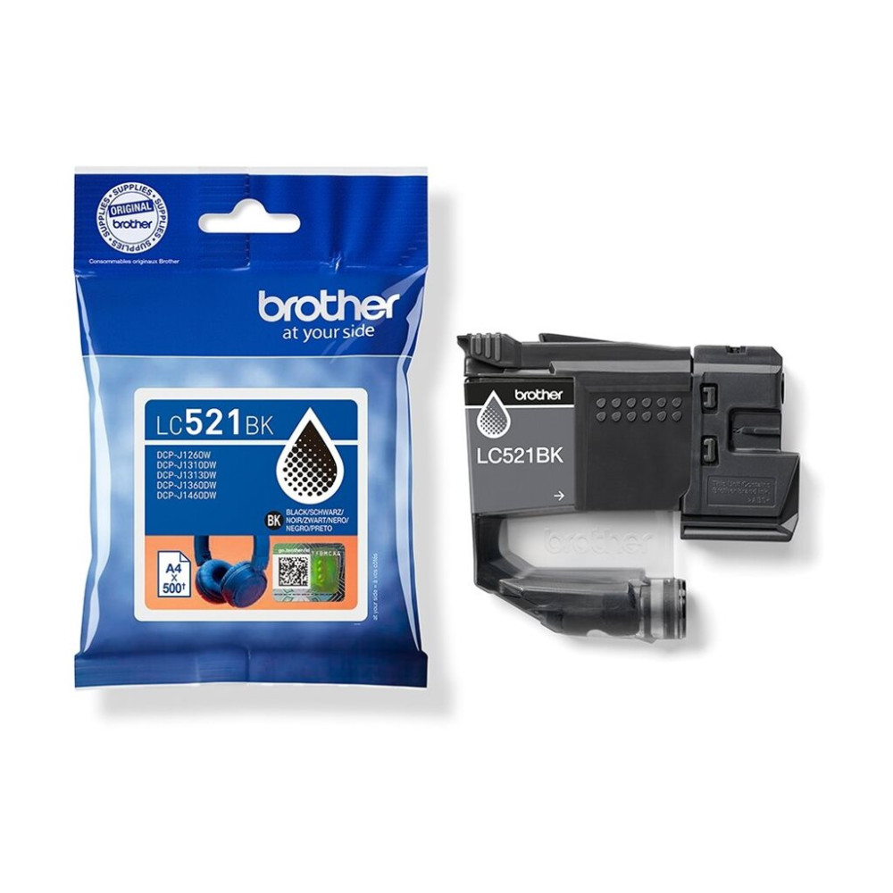 Produktbild för Brother LC521BK - svart - original - bläckpatron