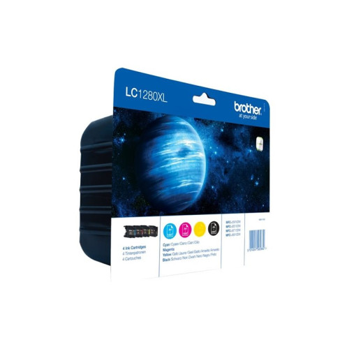 Brother Brother LC1280XLVALBP - 4-pack - hög kapacitet - svart, gul, cyan, magenta - original - bläckpatron