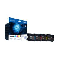 Produktbild för Brother LC1280XLVALBP - 4-pack - hög kapacitet - svart, gul, cyan, magenta - original - bläckpatron