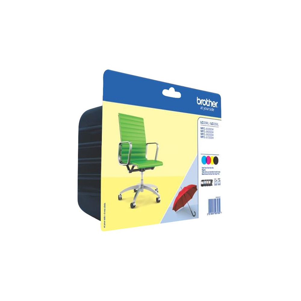 Produktbild för Brother LC229XLVALBP - 4-pack - svart, gul, cyan, magenta - original - bläckpatron
