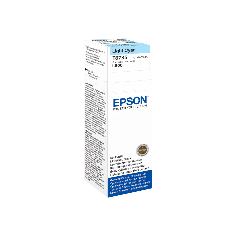 Produktbild för Epson T6735 - ljus cyan - original - påfyllnadsbläck