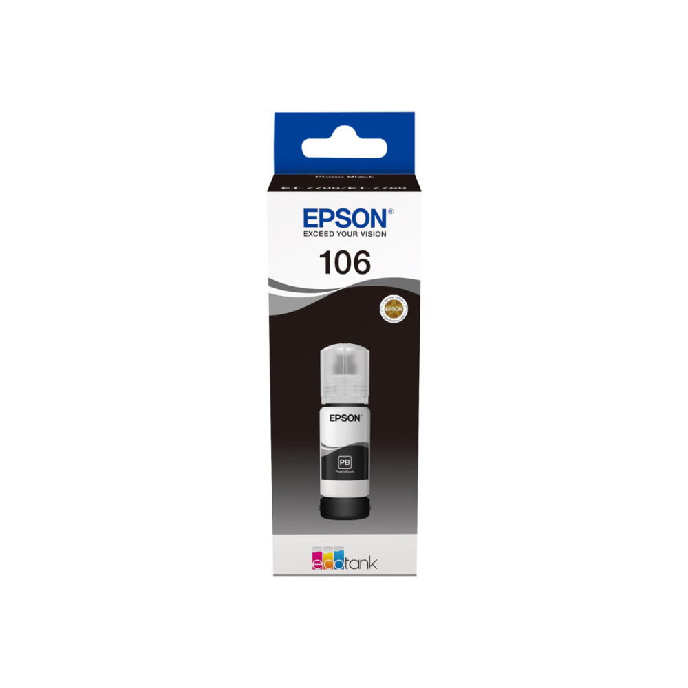 Produktbild för Epson 106 - foto-svart - original - bläcktank