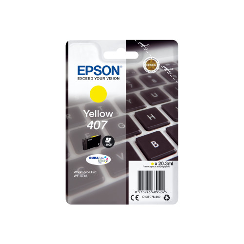 EPSON Epson 407 - L-storlek - gul - original - bläckpatron