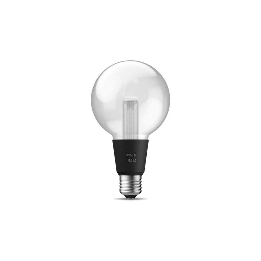 Produktbild för Philips Hue White and Color Ambiance Lightguide - LED-filamentrör ljuskälla - form: G95 - klar finish - E27 - 6.8 W - 16 miljoner färger - 2000-6500 K - kristall