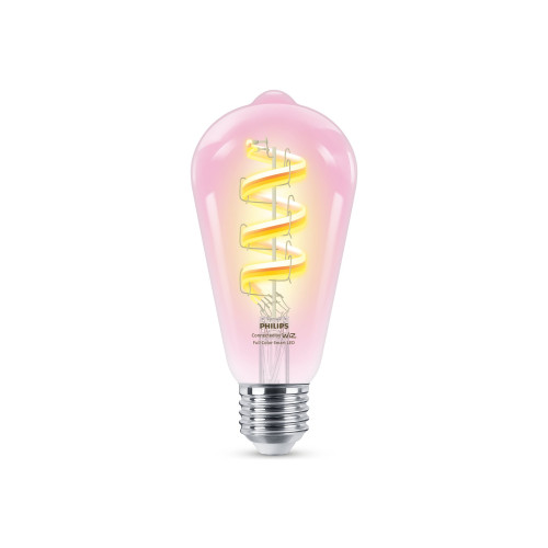 Philips Smart Philips Smart - LED-glödlampa med filament - form: ST64 - klar finish - E27 - 6.3 W - RGB-lampa - 2200-6500 K
