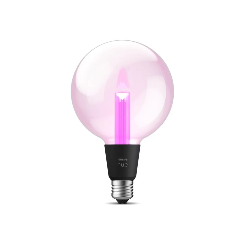 Produktbild för Philips Hue White and Color Ambiance - LED-glödlampa - form: G125 - E27 - 6.8 W - 2000-6500 K - CrystalClear