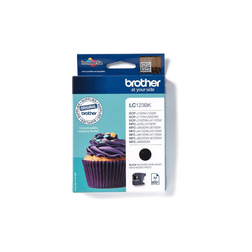 Brother Brother LC123BK - Lång livslängd - svart - original - bläckpatron