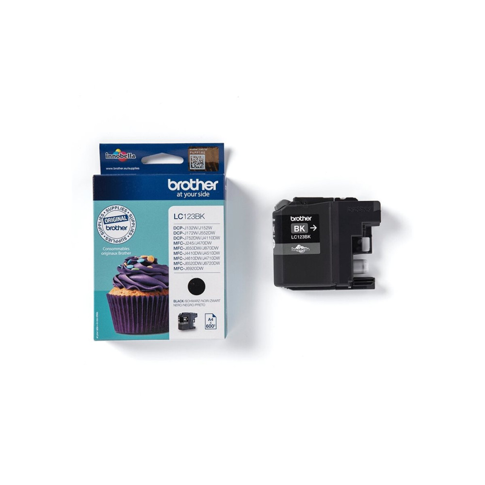 Produktbild för Brother LC123BK - Lång livslängd - svart - original - bläckpatron