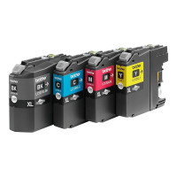Produktbild för Brother LC127XL Value Pack - 4-pack - hög kapacitet - svart, gul, cyan, magenta - original - bläckpatron