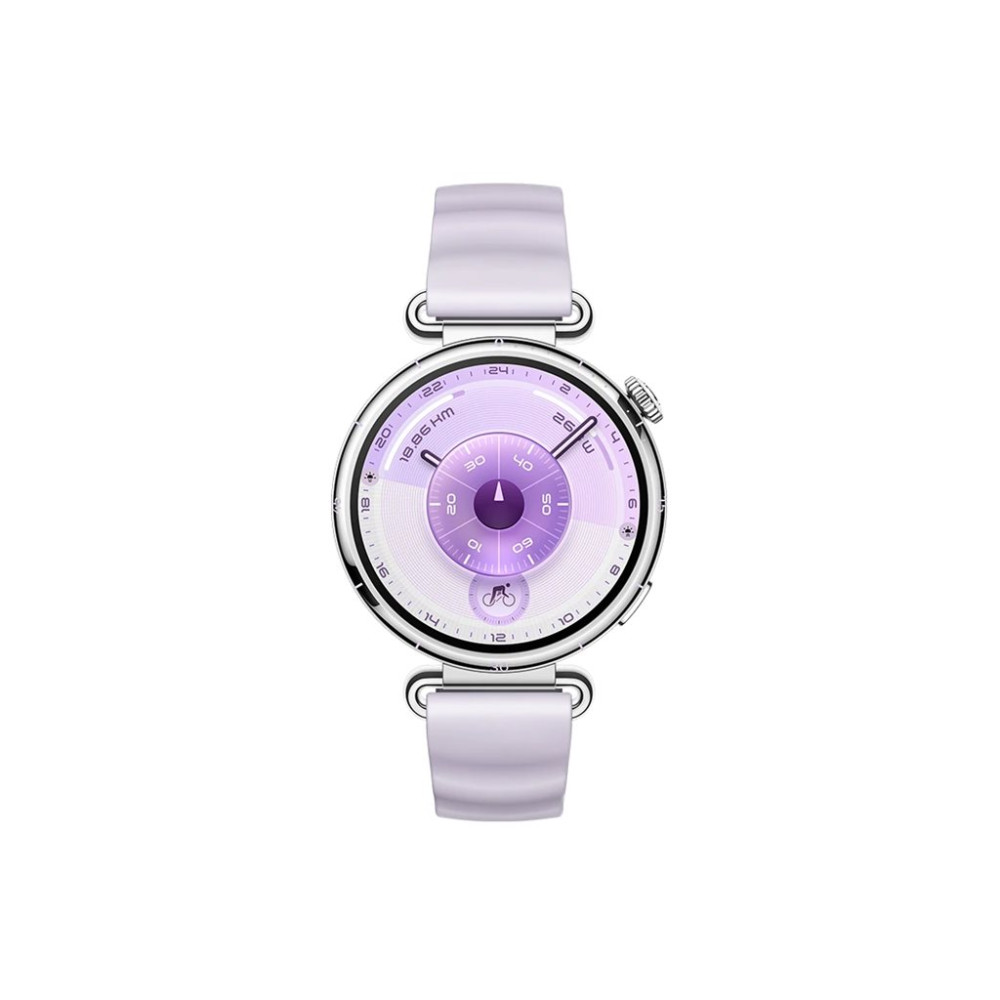 Produktbild för Huawei Watch GT 6 - rostfritt stål - smart klocka med rem - lila - lila